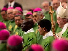 Pope Francis celebrates Mass for World Missionary Day Oct. 20, 2019. 
