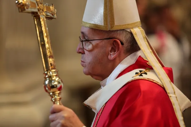 Pope Francis celebrates Mass for deceased cardinals and bishops  in St Peters Basilica Nov 3 2015 Credit Daniel Ibaez CNA