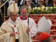 Pope Francis celebrates Mass for the Feast of the Epiphany in St. Peter's Basilica on Jan. 6, 2014. 