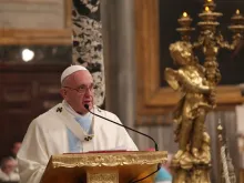 Pope Francis celebrates Mass for the Solemnity of Mary Mother of God in St. Peter's Basilica Jan. 1, 2016. 