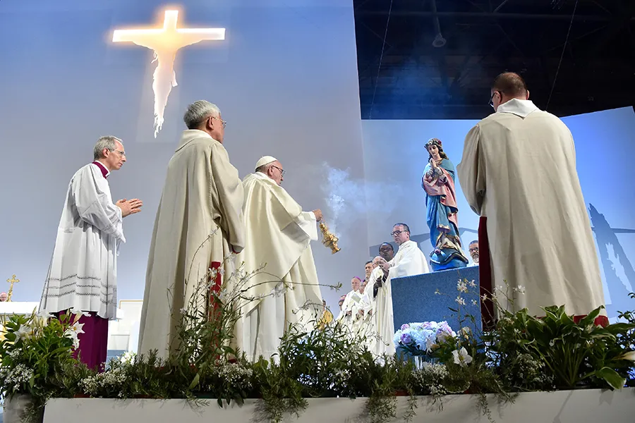 Pope Francis celebrates Mass in Geneva on June 21, 2018. ?w=200&h=150