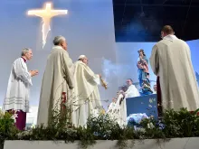 Pope Francis celebrates Mass in Geneva on June 21, 2018. 