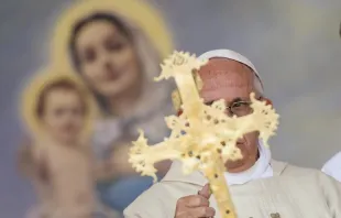 Pope Francis celebrates Mass in Gyumri, Armenia, June 25, 2016.   L'Osservatore Romano/CNA