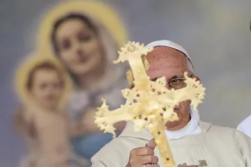 Pope Francis celebrates Mass in Gyumri Armenia June 25 2016 Credit LOsservatore Romano CNA