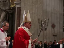 Pope Francis celebrates Mass in St. Peter's Basilica for all cardinals and bishops who died in the last year, Nov. 3, 2014. 