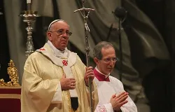 Pope Francis celebrates Mass in St. Peter's Basilica for the episcopal ordination of Bishop Fernando Vergez on Nov. 15, 2013 ?w=200&h=150