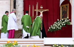 Pope Francis celebrates Mass in St. Peter's Square, June 12, 2016.   Alexey Gotovsky/CNA