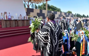 Pope Francis celebrates Mass in Temuco, Chile on Jan. 17, 2018.   Vatican Media/CNA.