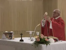 Pope Francis celebrates Mass in memory of Fr. Jacques Hamel Sept. 14, 2016. 