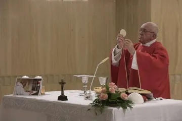 Pope Francis celebrates Mass in memory of Fr Jacques Hamel Sept 14 2016 Credit LOsservatore Romano CNA