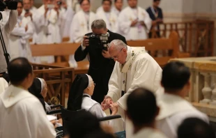 Pope Francis celebrates Mass inside Manila's Cathedral of the Immaculate Conception on Jan. 16, 2015.