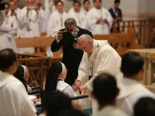 Pope Francis celebrates Mass inside Manila's Cathedral of the Immaculate Conception on Jan. 16, 2015. 