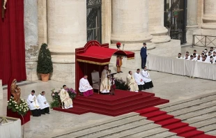 Pope Francis celebrates Mass on Divine Mercy Sunday April 4, 2016.   Alexey Gotovsky/CNA.