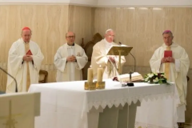 Pope Francis celebrates Mass on June 7 2013 Credit  LOsservatore Romano CNA