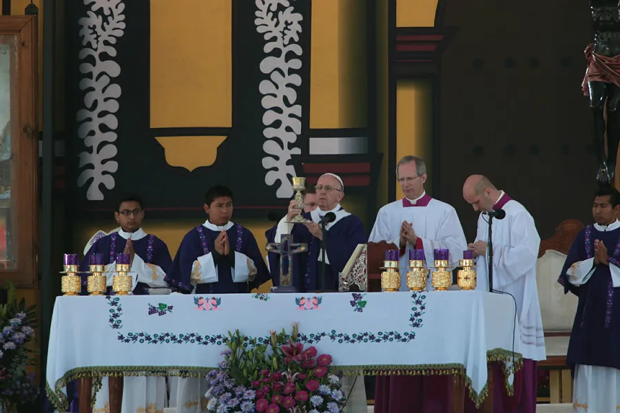 Pope Francis celebrates Mass with indigenous communities of Chiapas, Feb. 15, 2016. ?w=200&h=150