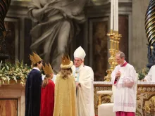 Pope Francis celebrates New Year's Day Mass for the Solemnity of Mary the Mother of God on Jan. 1, 2015. 