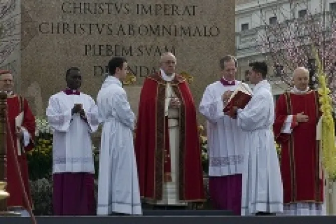 Pope Francis celebrates Palm Sunday Mass on March 24 2013 in St Peters Square Credit Sabrina Fusco CNA
