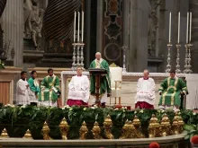Pope Francis celebrates the opening Mass for the Ordinary Synod of Bishops on the Family Oct. 4, 2015. 
