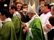  Pope Francis celebrates the opening Mass of the 2014 Extraoridinary Synod on the Family in St. Peter's Basilica, Oct. 5, 2014. 