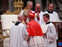 Pope Francis creates five new cardinals during a consistory in St. Peter's Basilica on June 28, 2017. 