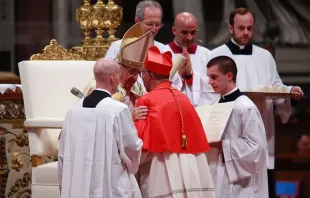 Pope Francis creates five new cardinals during a consistory in St. Peter's Basilica on June 28, 2017.   Daniel Ibanez/CNA.