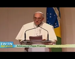 Pope Francis delivers his farewell speech to Brazil July 28, 2013. ?w=200&h=150