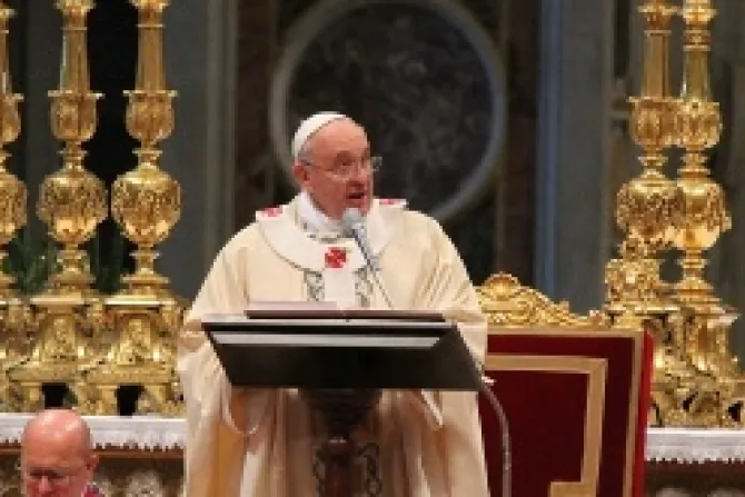 Pope Francis delivers his homily during Mass for the Feast of the Epiphany on Jan 6 2013 Credit Kyle Burkhart CNA CNA