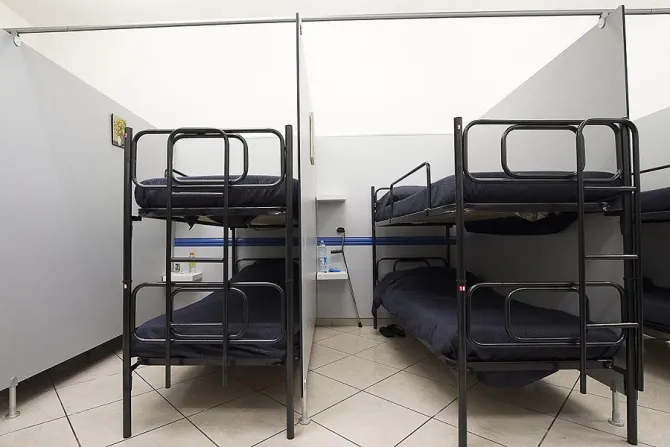 Pope Francis dorm for the homeless Gift of Mercy in Rome Italy 2 on Oct 12 2015 Credit LOsservatore Romano CNA 10 12 15