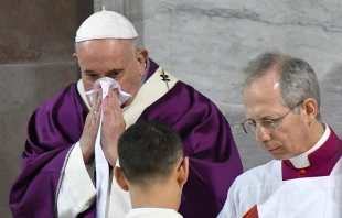 Pope Francis during Ash Wednesday Mass Feb. 26, 2020.   Alberto Pizzoli/Getty Images.