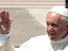 Pope Francis during his June 7, 2017, Wendesday general audience in St. Peter's Square. 