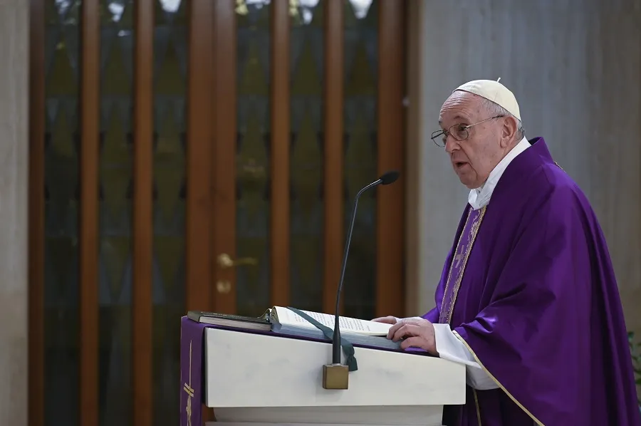 Pope Francis gives a homily at Mass March 26, 2020. ?w=200&h=150