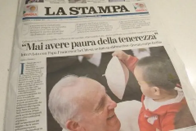 Pope Francis gives another exclusive interview to the Italian newspaper La Stampa on Dec 15 2013 Credit File Photo CNA CNA 12 16 13