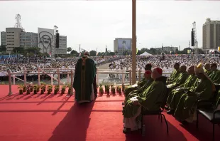 Pope Francis gives his homily during Mass in Havana's Revolutionary Square on Sept. 20, 2015.   L'Osservatore Romano.