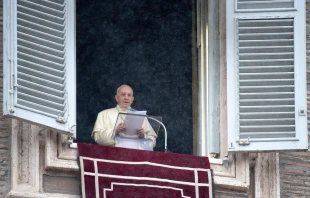 Pope Francis gives the Angelus address Sept. 7, 2020. Credit: Vatican Media.