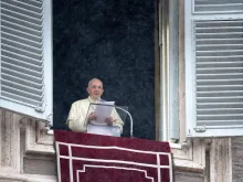 Pope Francis gives the Angelus address Sept. 7, 2020. Credit: Vatican Media.