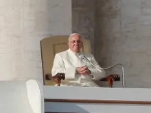 Pope Francis gives the Wednesday general audience in St. Peter's Square on Jan. 8, 2014. 