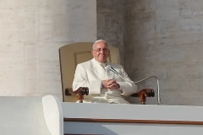 Pope Francis gives the Wednesday general audience in St Peters Square on Jan 8 2014 Credit Kyle Burkhart CNA 2 CNA 1 8 14