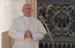 Pope Francis gives the Wednesday general audience in St. Peter's Square on Oct. 2, 2013.   Marianne Medlin/CNA.