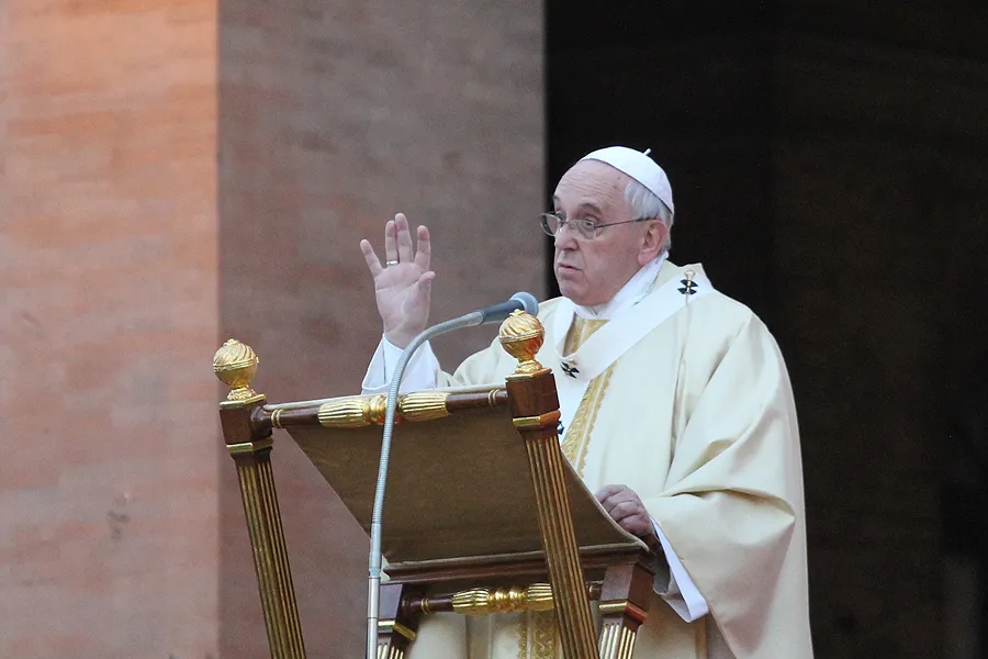 Pope Francis gives the homily at Mass for the Solemnity of All Saints in Rome's Verano cemetery, Nov. 1, 2014. ?w=200&h=150