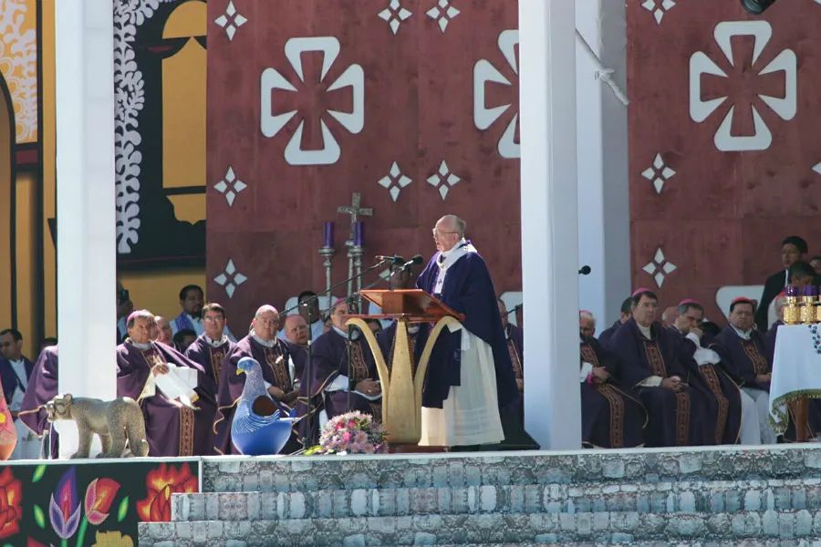 Pope Francis gives the homily at Mass with indigenous communities of Chiapas, Feb. 15, 2016. ?w=200&h=150