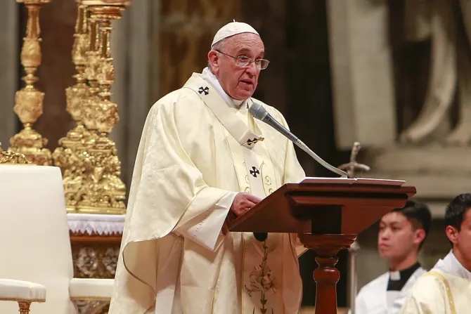 Pope Francis gives the homily during Mass in St Peters Basilica for the Feast of Our Lady of Guadalupe on Dec 12 2014 Credit Daniel Ibez CNA CNA 12 12 14