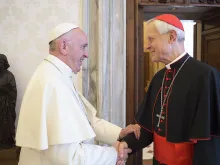 Pope Francis greets Cardinal Donald Wuerl, Oct. 27, 2017. 