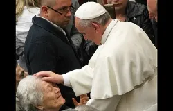 Pope Francis greets attendees at an audience for the deaf and blind March 29, 2014. ?w=200&h=150