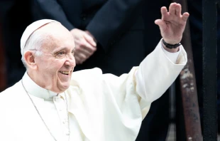 Pope Francis at the 2018 World Meeting of Families in Ireland.   Daniel Ibanez/CNA.