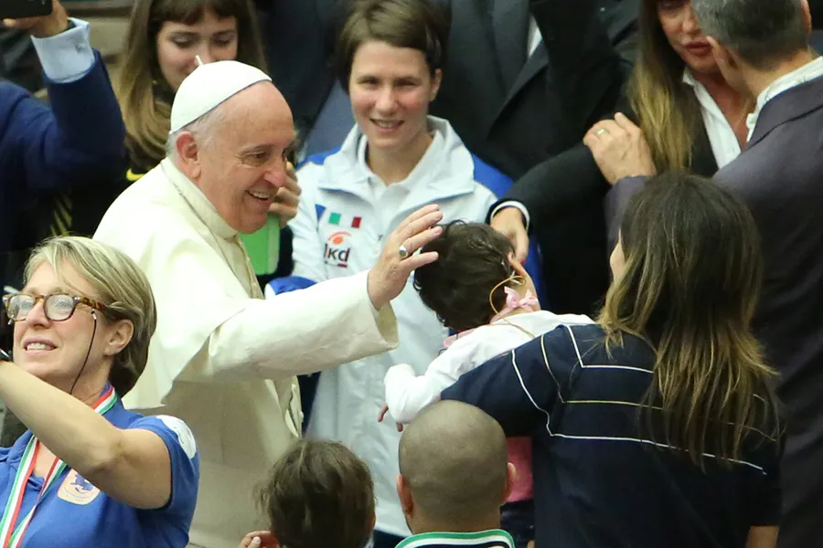 Pope Francis at the Vatican's Paul VI Hall on Oct. 4, 2014. ?w=200&h=150