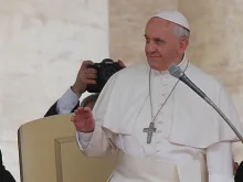 Pope Francis at the Vatican on April 23, 2014. 