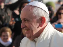 Pope Francis greets pilgrims during the Wednesday general audience on Jan. 8, 2014 