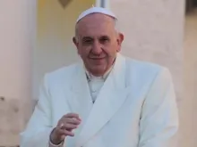 Pope Francis greets pilgrims in Saint Peter's Square during his General Audience on Dec. 4 2013 