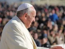 Pope Francis greets pilgrims in St. Peter's Square during the Wednesday general audience on Dec. 4, 2013. 