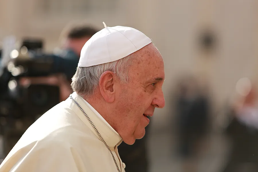 Pope Francis greets pilgrims in St. Peter's Square during the Wednesday general audience on Nov. 5, 2014. ?w=200&h=150